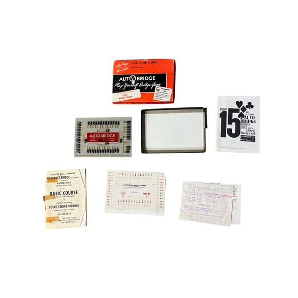 Vintage AutoBridge Play Yourself Bridge Game Beginner Set Used w/ Cards Box - Picture 4 of 10